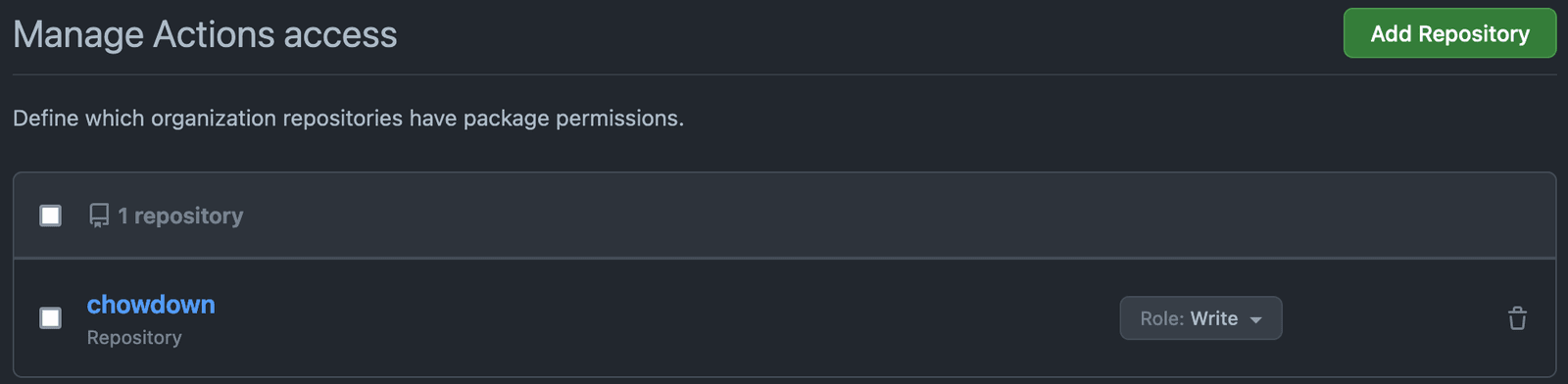 GitHub Package Access Writes
