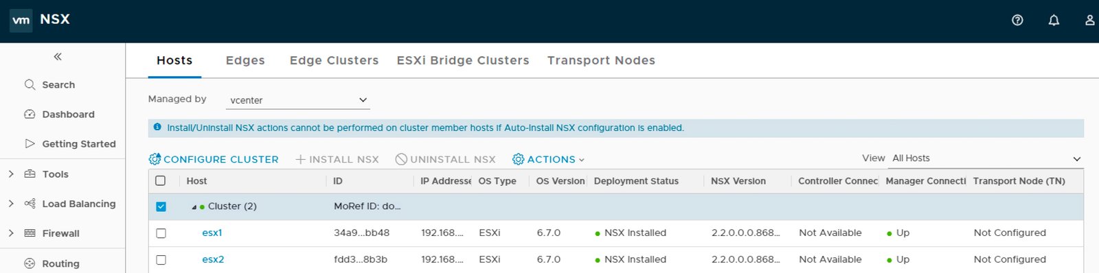 NSX-T Fabric Nodes