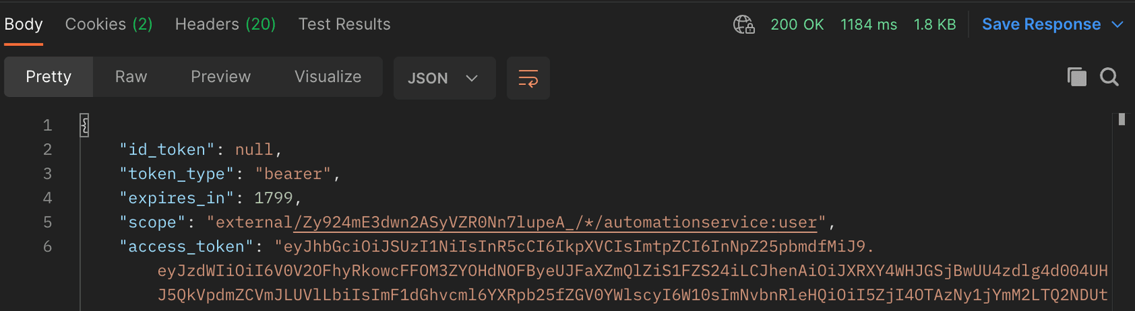 VMware Cloud Services API Bearer Token