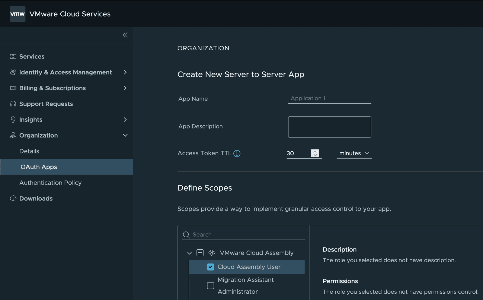 Adding a Service Role to a Server to server app